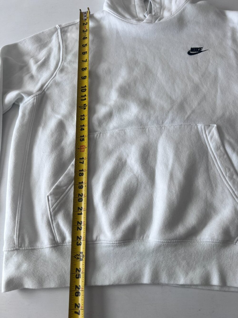 Nike Sportswear Club Fleece Pullover Hoodie - White (Large) - Picture 5 of 7
